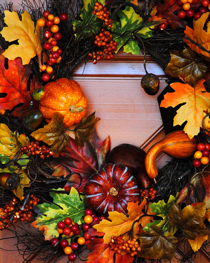Autumn Wreath Photograph by Jai Johnson