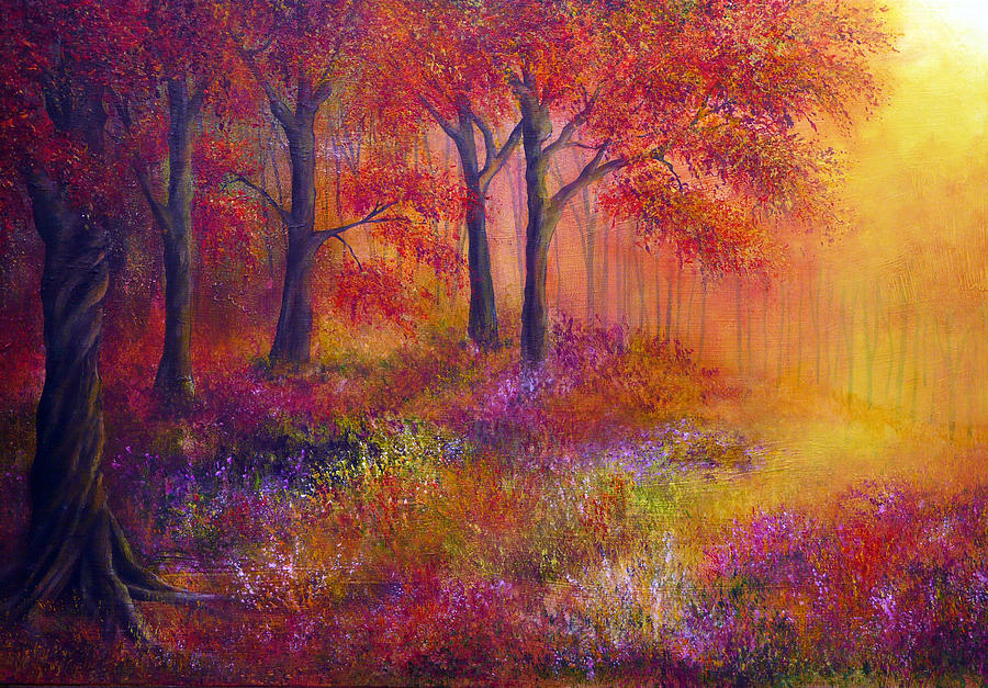 Nature Painting - Autumns Song by Ann Marie Bone