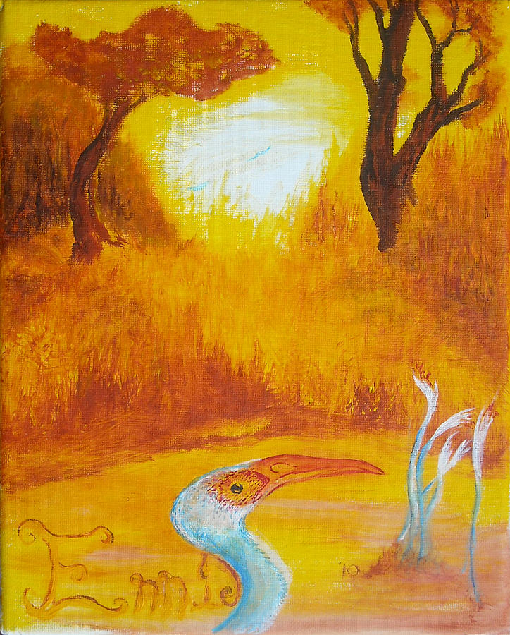 Autumnul Mother Evening Painting by Christophe Ennis