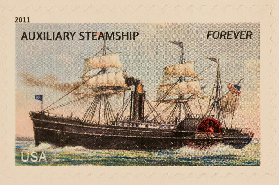 Auxiliary Steamship Stamp Photograph by Heidi Smith
