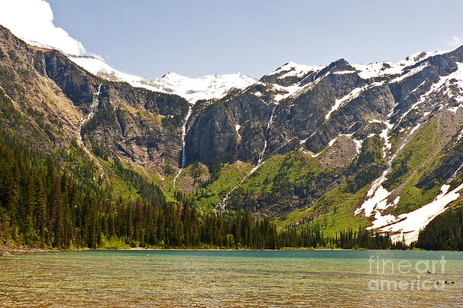 Mountain Photograph - Avalanche Lake by Bob and Nancy Kendrick