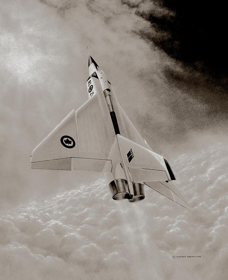 Avro Arow Ghost Flight Painting by Michael Swanson