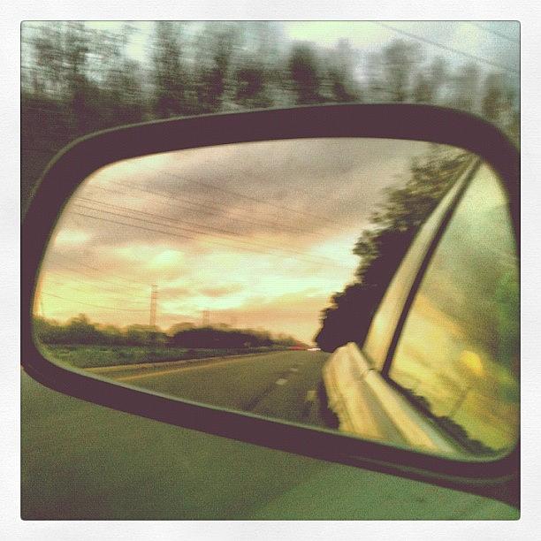 Tree Photograph - #awesome #inmymirror #driving #road by Seth Stringer