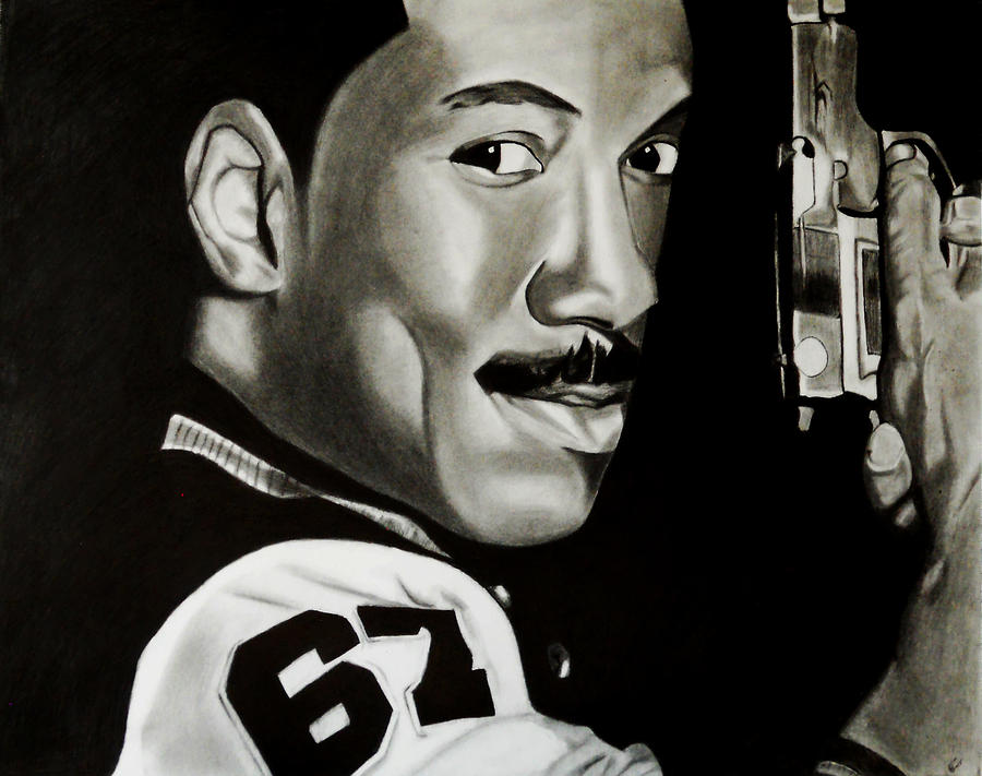 Beverly Hills Cop Drawing - Axel Foley by Saheed Fawehinmi