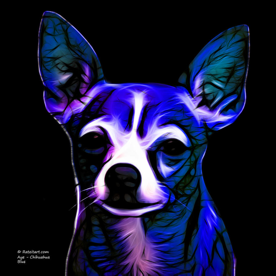 Aye Chihuahua - Blue Digital Art by James Ahn