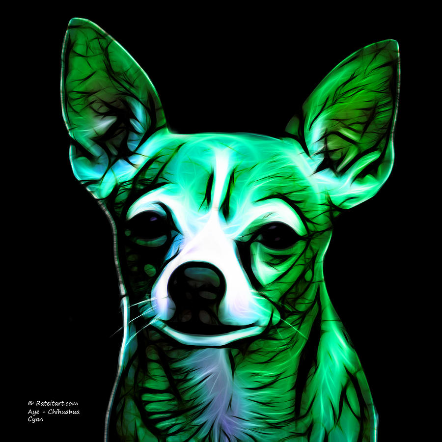 Aye Chihuahua - Cyan Digital Art by James Ahn