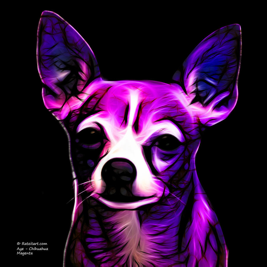 Aye Chihuahua - Magenta Digital Art by James Ahn