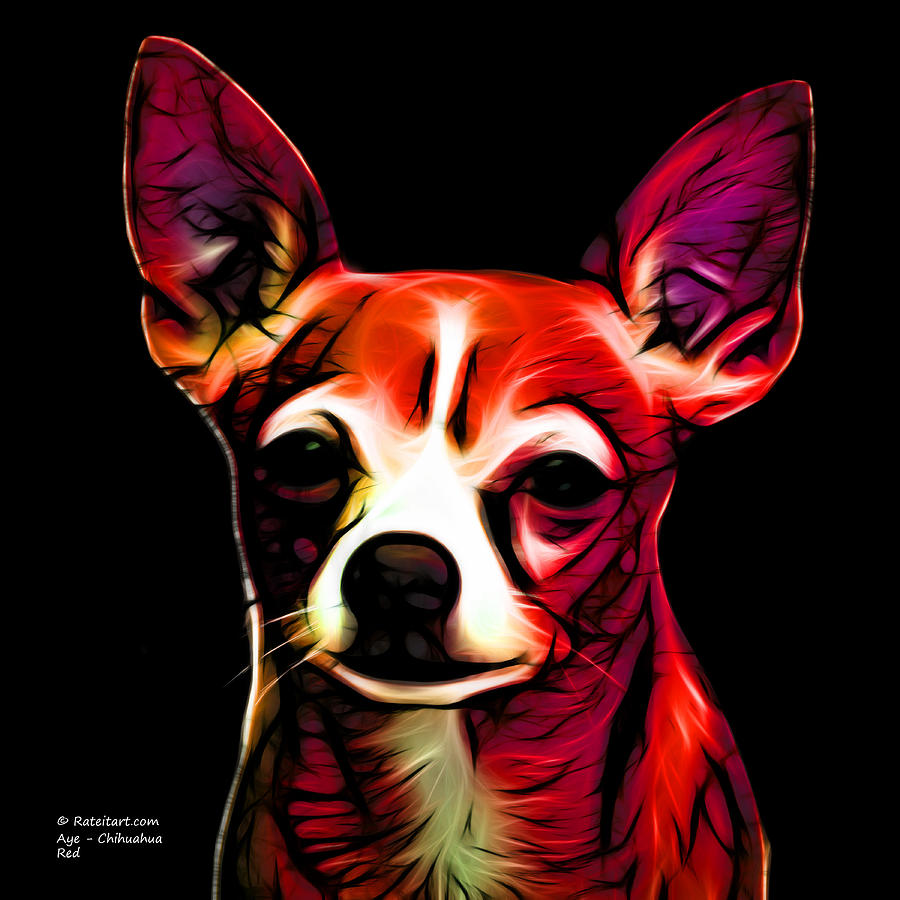 Aye Chihuahua - Red Digital Art by James Ahn