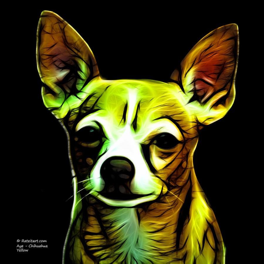 Aye Chihuahua - Yellow Digital Art by James Ahn