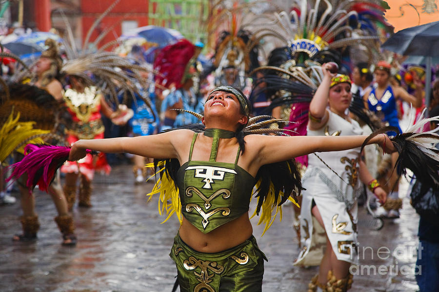 Aztec Dancer - San Miguel de Allende Photograph by Craig Lovell