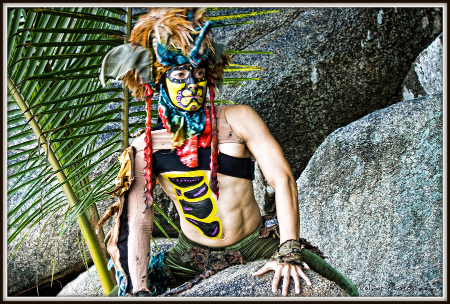 Aztec Rock Warrior Photograph by Randy Wehner