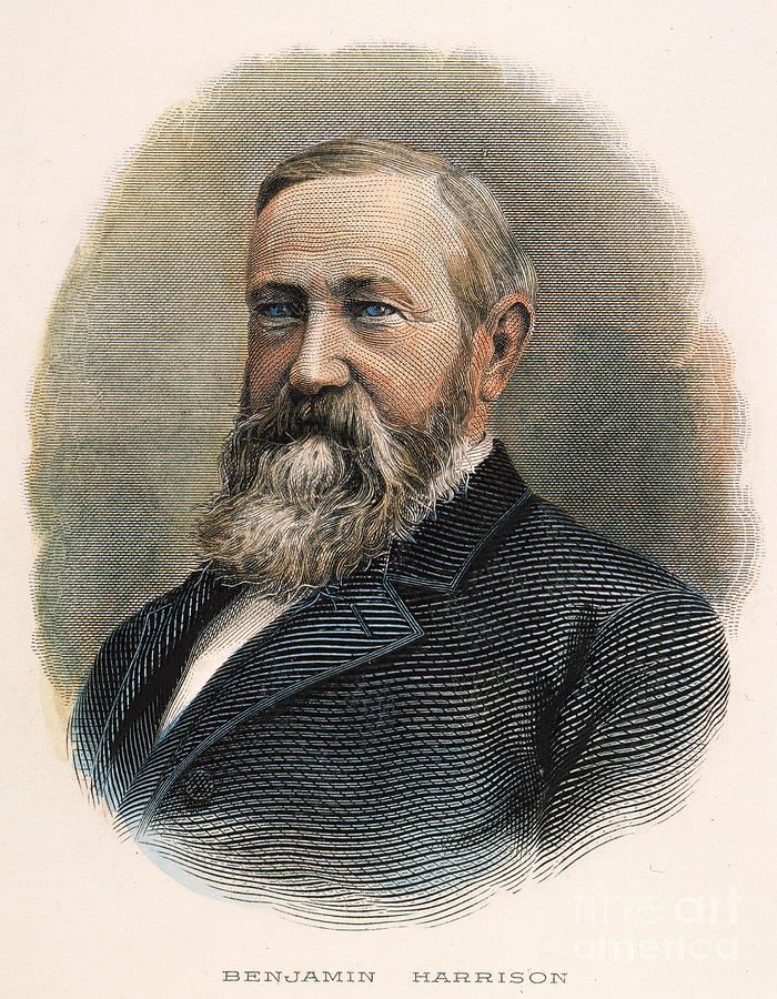 B. Harrison (1833-1901) Photograph by Granger