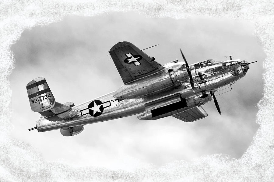 B25 In Flight Photograph by Greg Fortier