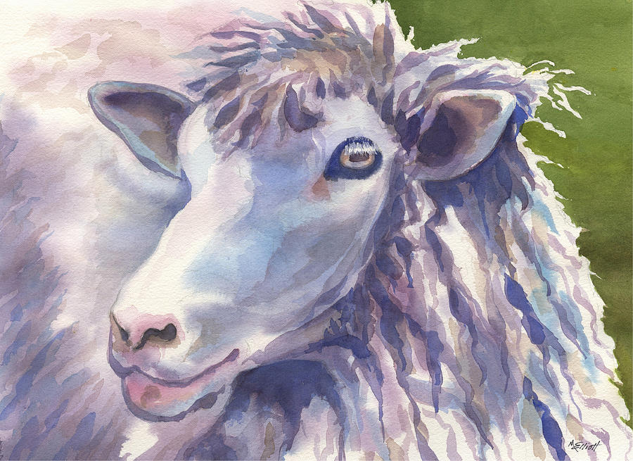 Sheep Painting - Baaaa by Marsha Elliott