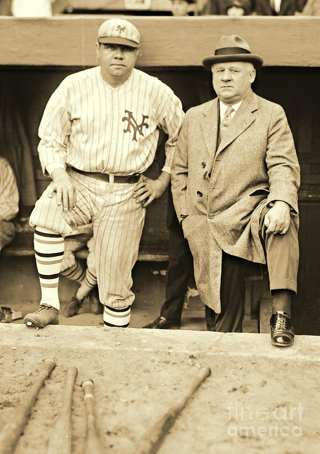 Babe Ruth and John McGraw 1923 Photograph by Padre Art