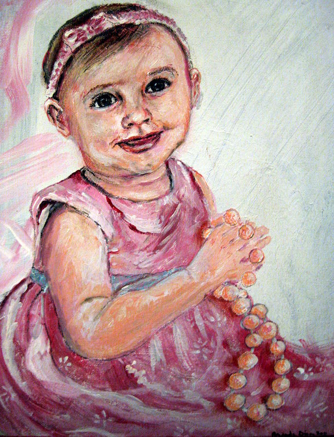 Baby Girl 2 Painting by Amanda Dinan