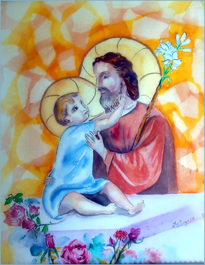 Lily Painting - Baby Jesus  by Myrna Migala