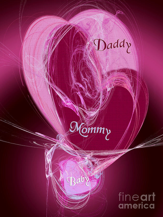 Baby Makes 3 Digital Art by Andee Design