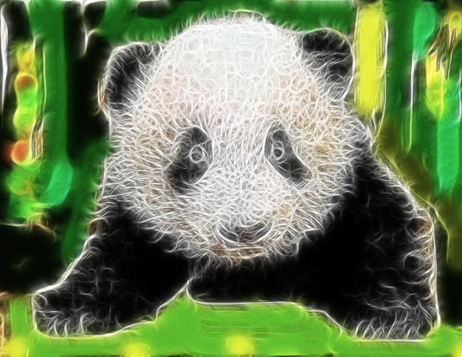 Baby Panda Bear Digital Art By Paul Van Scott