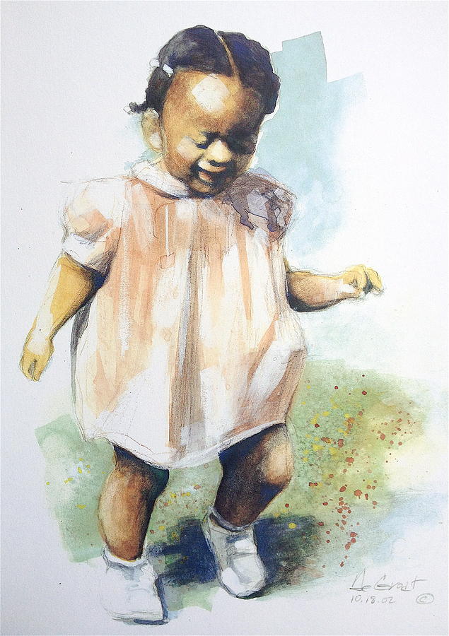 Baby Steps Painting by Gregory DeGroat