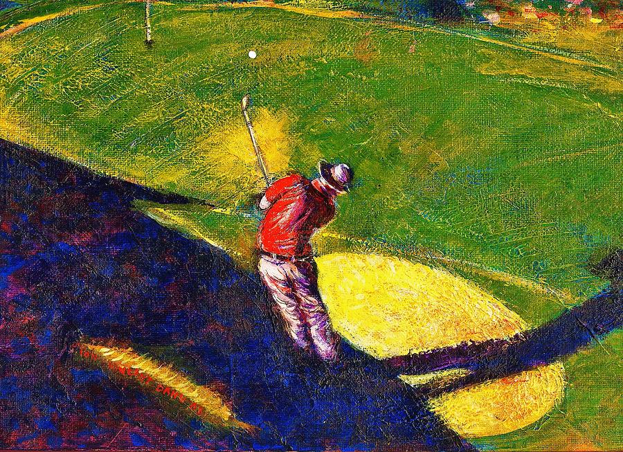 Babyboomer Golfing Painting