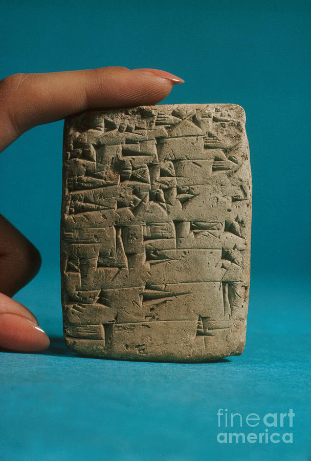 History Photograph - Babylonian Clay Tablet by Science Source