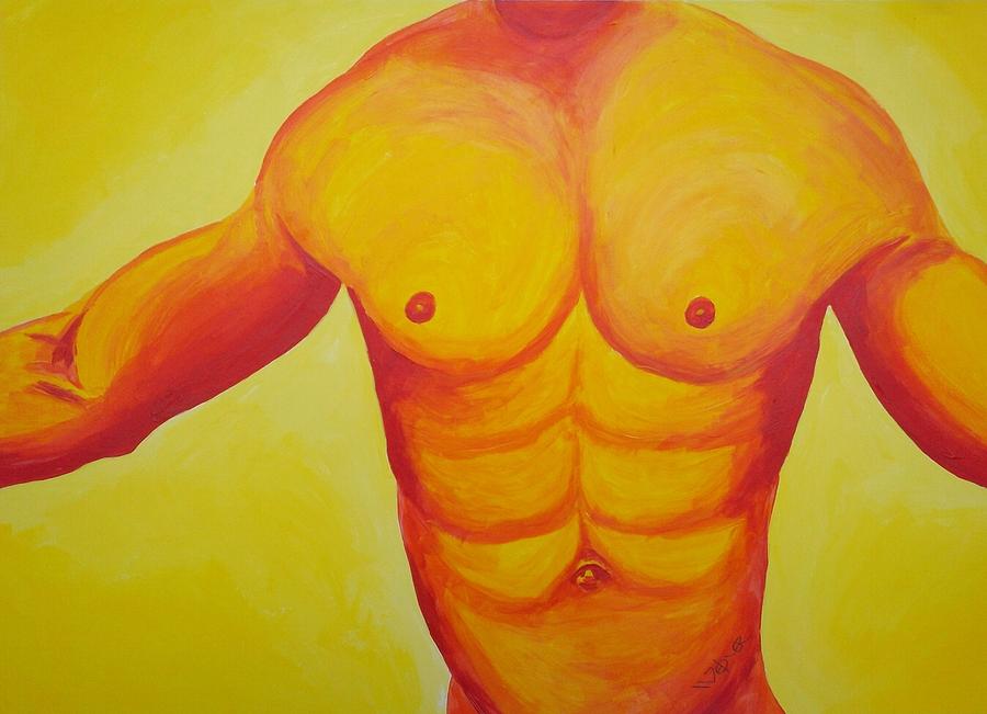 Male Nude Painting - Back In His Arms by Randall Weidner