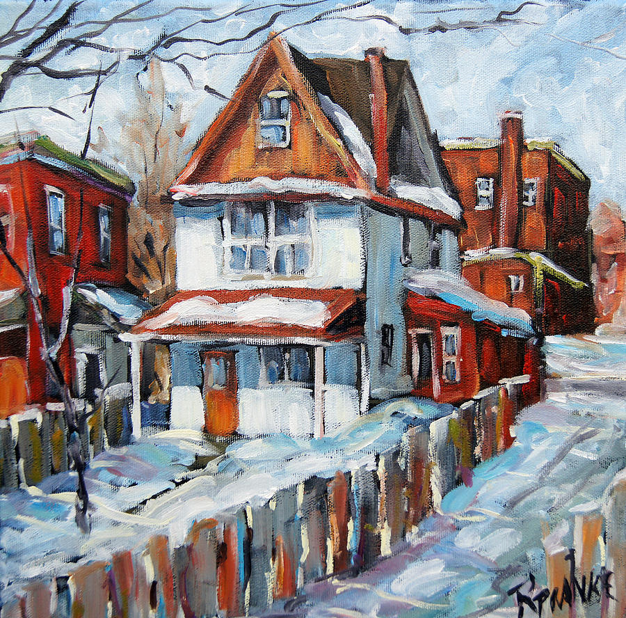 Back Lanes Montreal by Prankearts Painting by Richard T Pranke