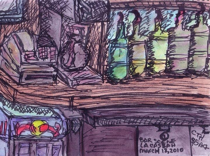 Sharpie Mixed Media - Back Of The Bar by Cecelia Taylor-Hunt