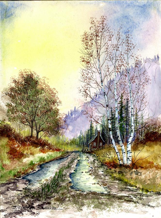 Nature Painting - Back Roads by Steven W Schultz