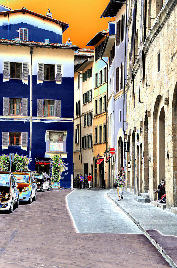 Back Street in Florence Italy Photograph by Allan Rothman