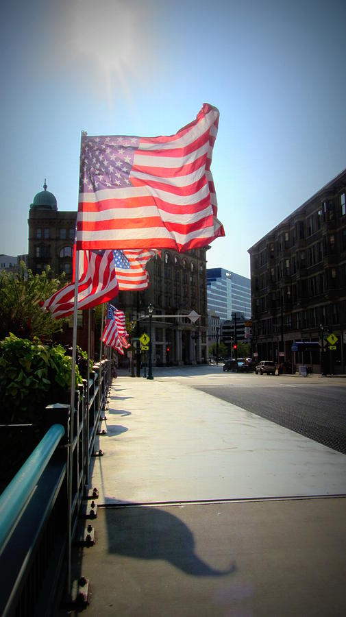Backlit Flag Photograph by Anita Burgermeister