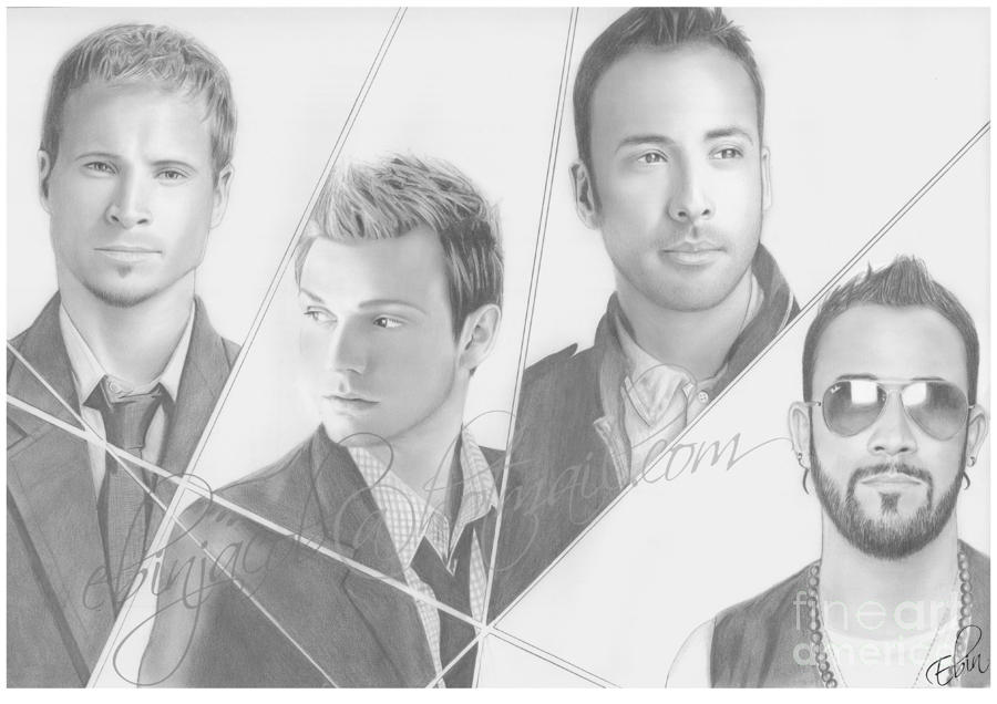 BackStreet Boys Drawing by Ebin Jacob