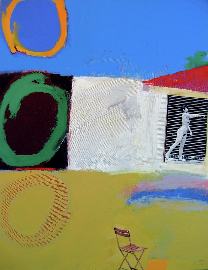 Backyard-1 Voyeur  -M-  Painting by Cliff Spohn