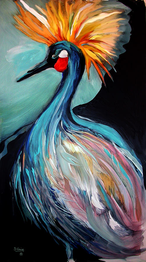 Feather Painting - Bad Hair Bird 2 by Shane Guinn