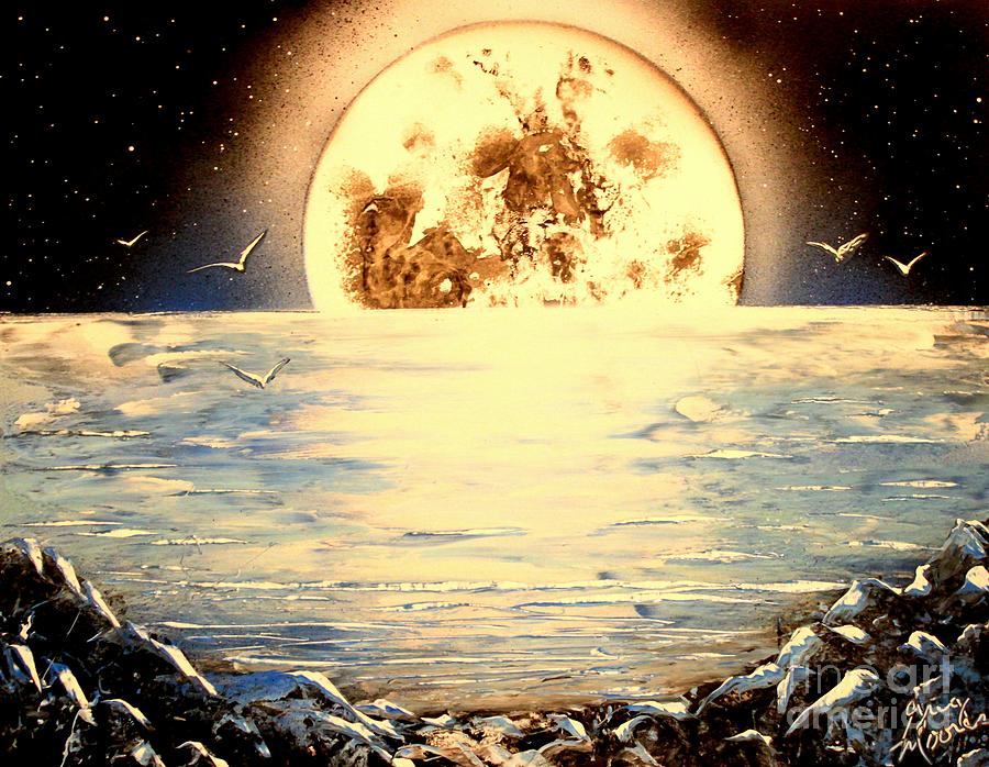 Bad Moon Rising Painting by Greg Moores