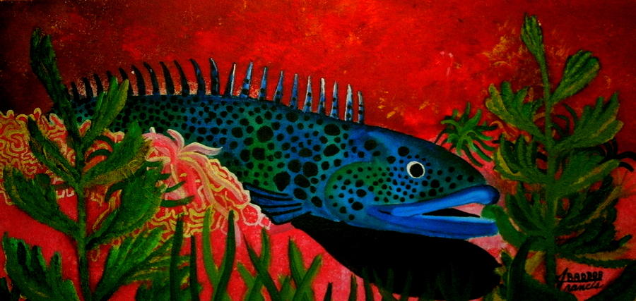 Badbluefish Painting by Robert Francis