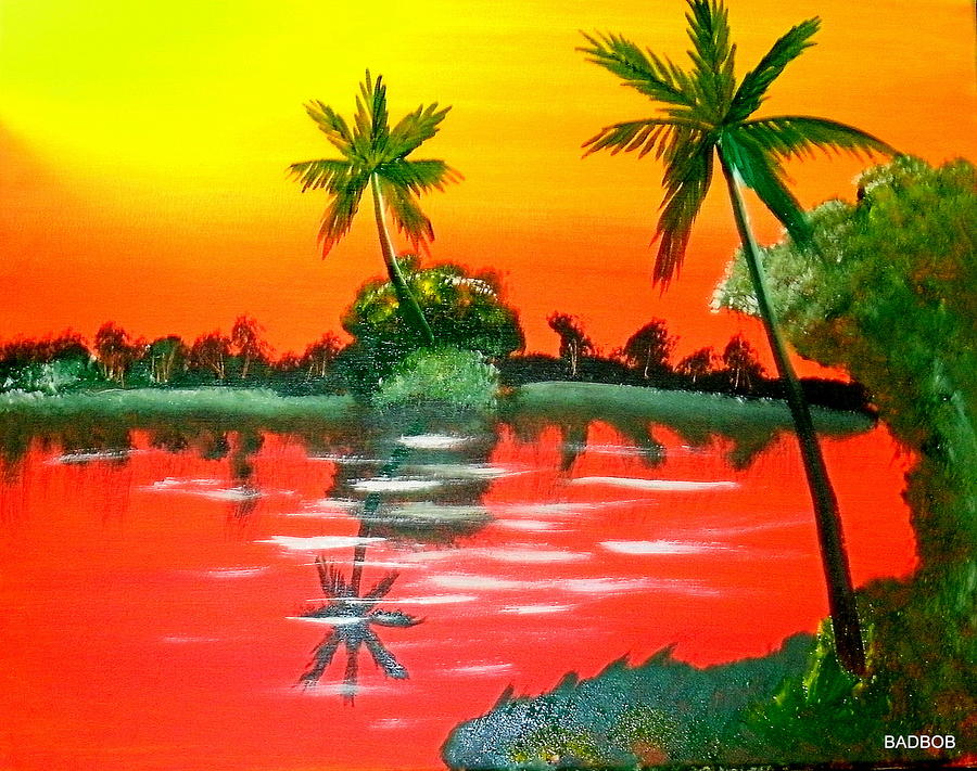 Badsunset Painting by Robert Francis