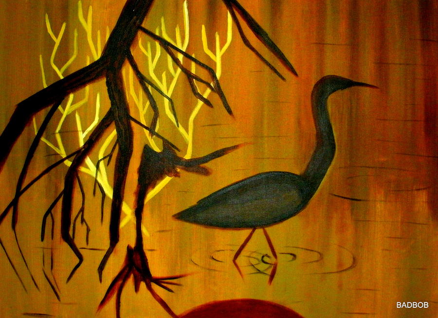 Badwaterbird Painting by Robert Francis