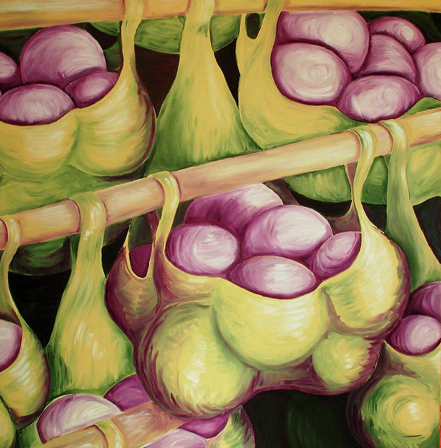 Bags Painting - Bags Of Balls by Diana Durr Bags Painting - Bags Of Balls by Diana Durr