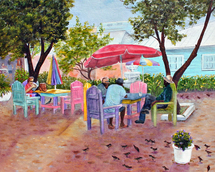 Bahama Market Painting by Dorothy Riley