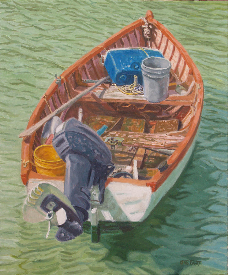 Boat Painting - Baileys Bay Fishing Dinghy by Otto Trott
