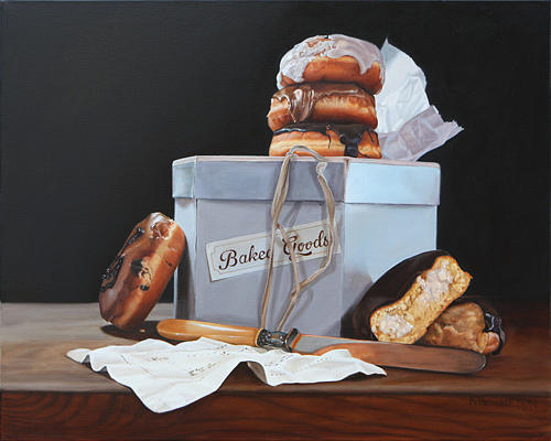 Berliners Painting - Baked Goods by K Henderson by K Henderson