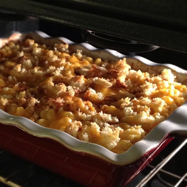 Homemade Photograph - Baked Mac N Cheese. Yum. #homemade by Emily W