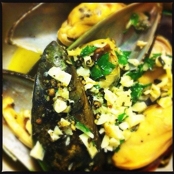 Foodies Photograph - Baked Mussels In Wine Garlic Parsley by Jennifer Augustine