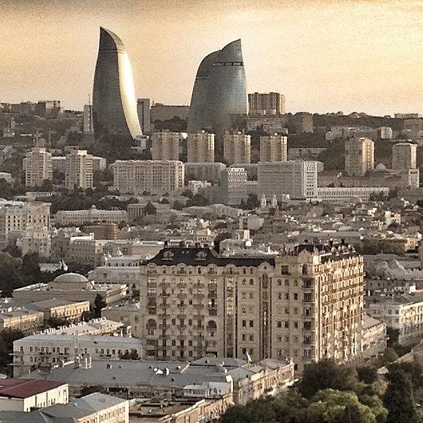 Landscape Photograph - Baku Bathed In Sunshine Just Before by Will Banks