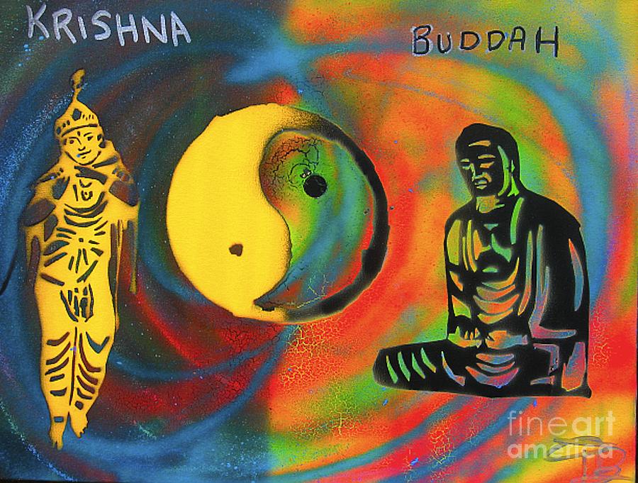 BALANCED BUDDHA and KRISHNA Painting by Tony B Conscious Fine Art America