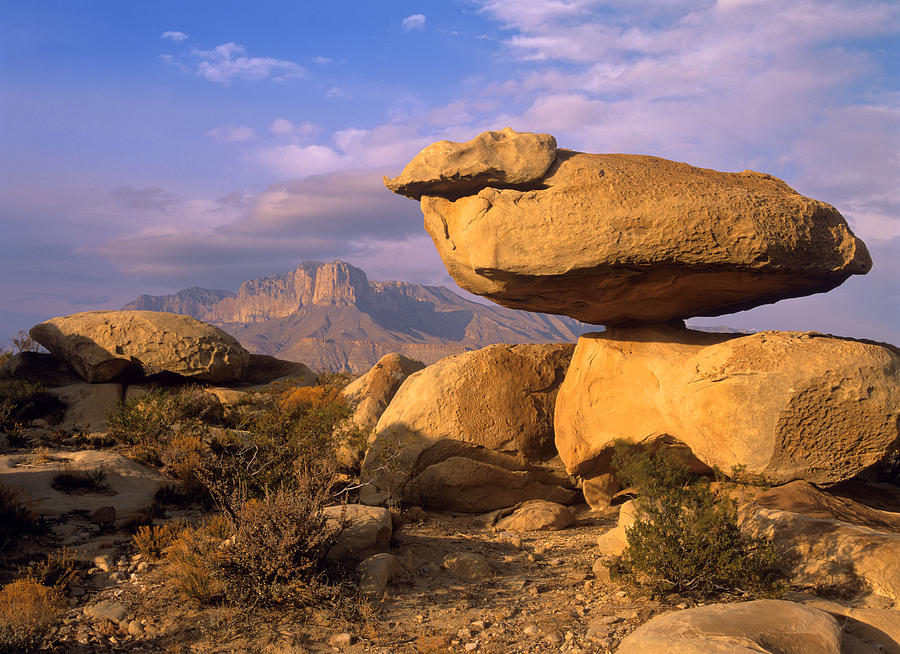 Balanced Rocks Guadalupe Mountain Photograph by Tim Fitzharris