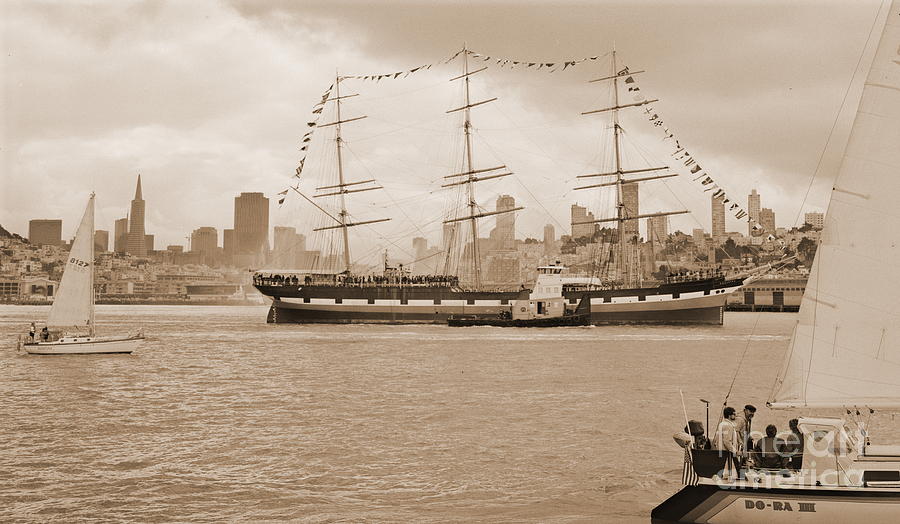 Balclutha and Tugboat Photograph by Padre Art