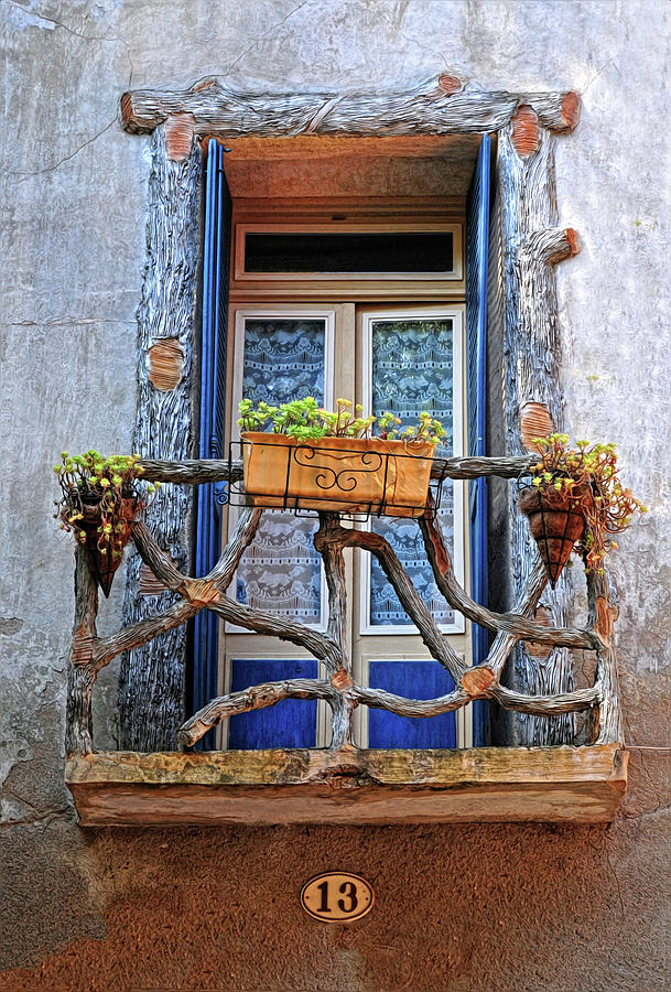 Balcony Door Dordogne France Photograph by Dave Mills